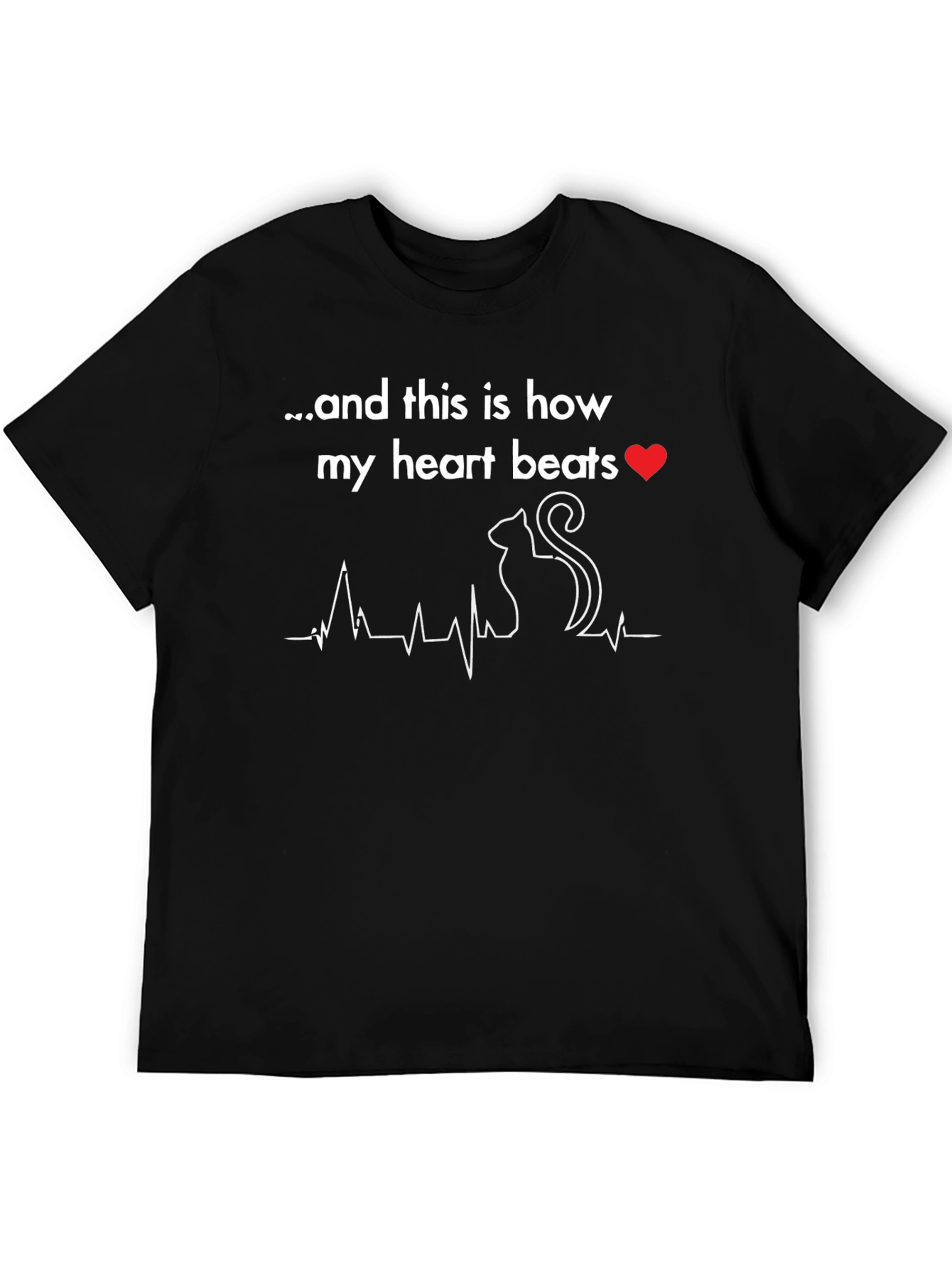 Cat Lover Heartbeat T-Shirt