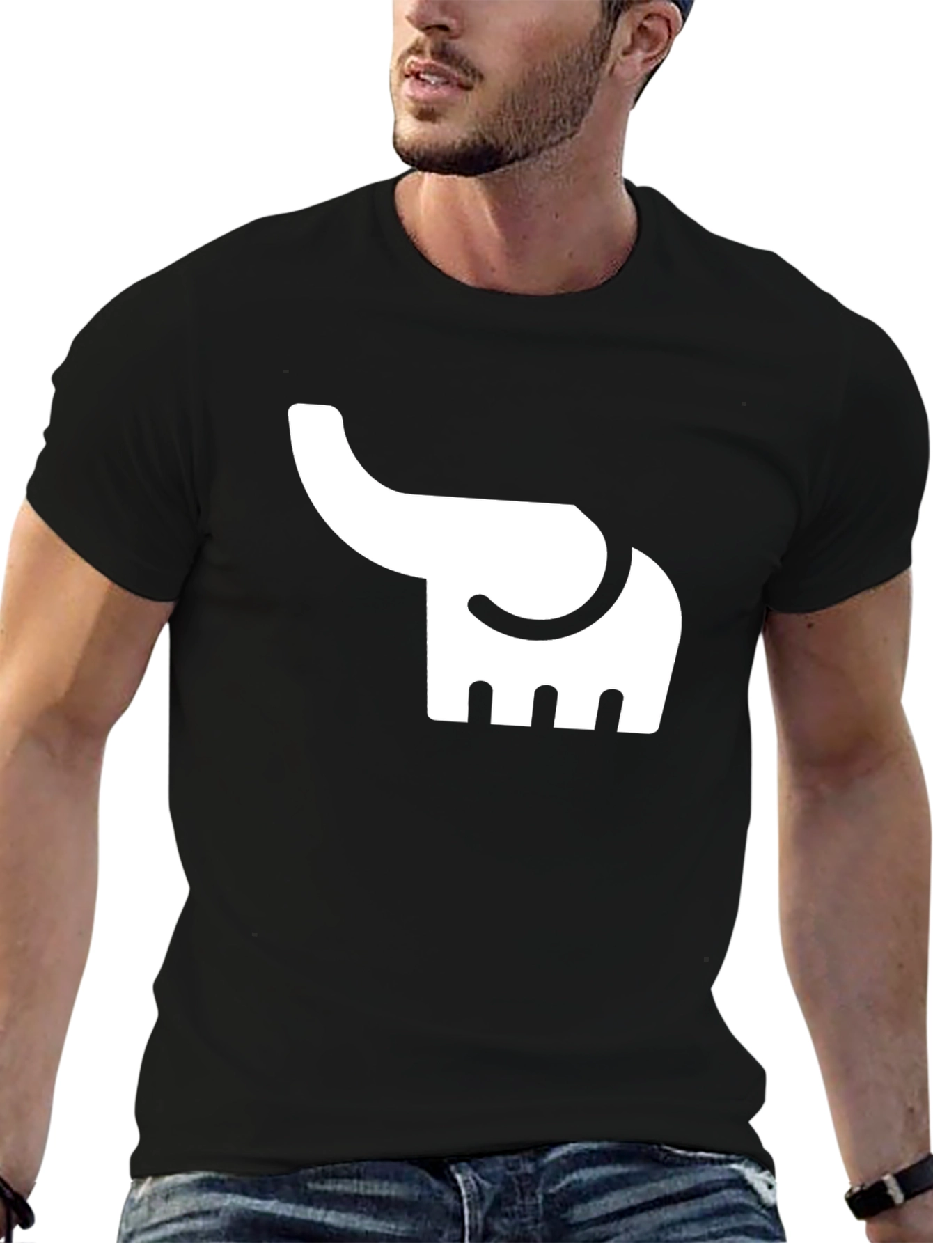 Elephant Graphic Tee - Unisex Black T-Shirt