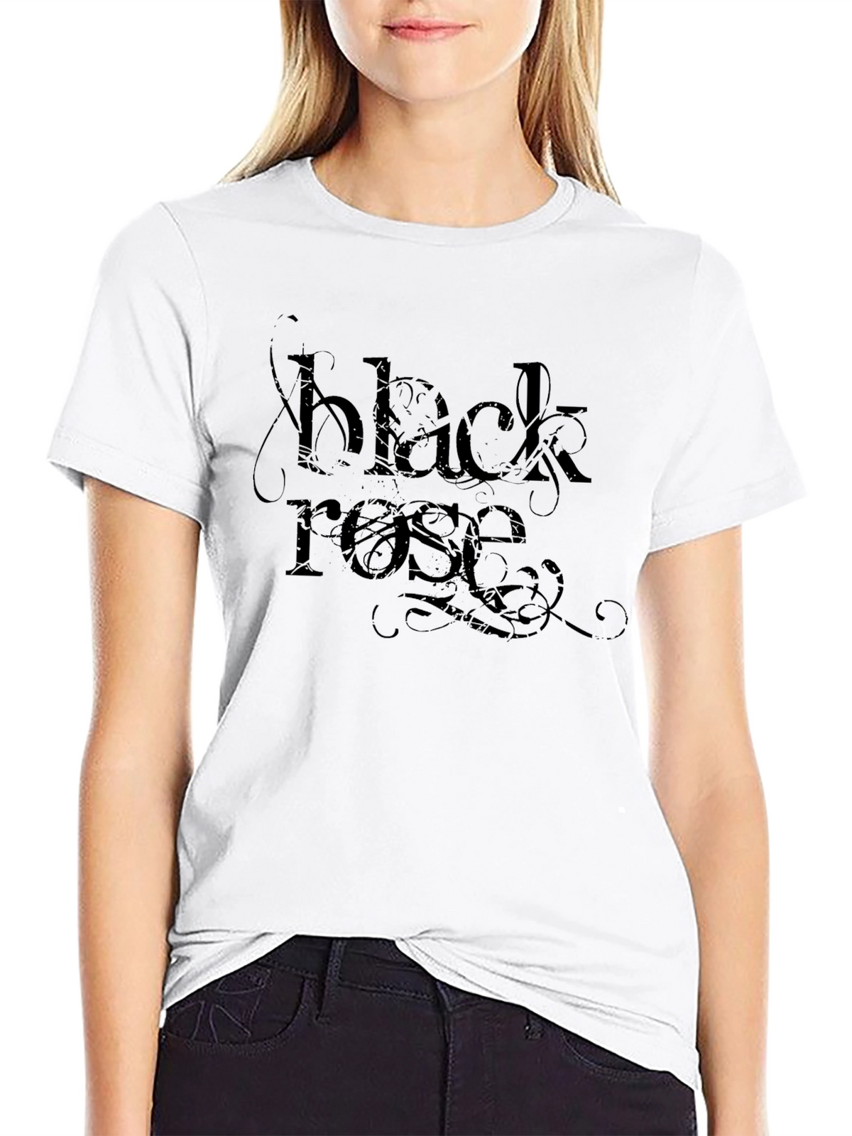 Black Rose Graphic T-Shirt - Stylish Dark Design