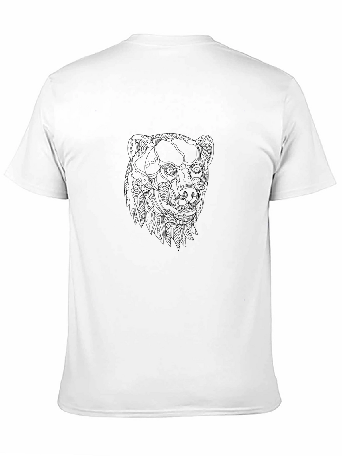 Mens Black T-Shirt with Bear Graphic