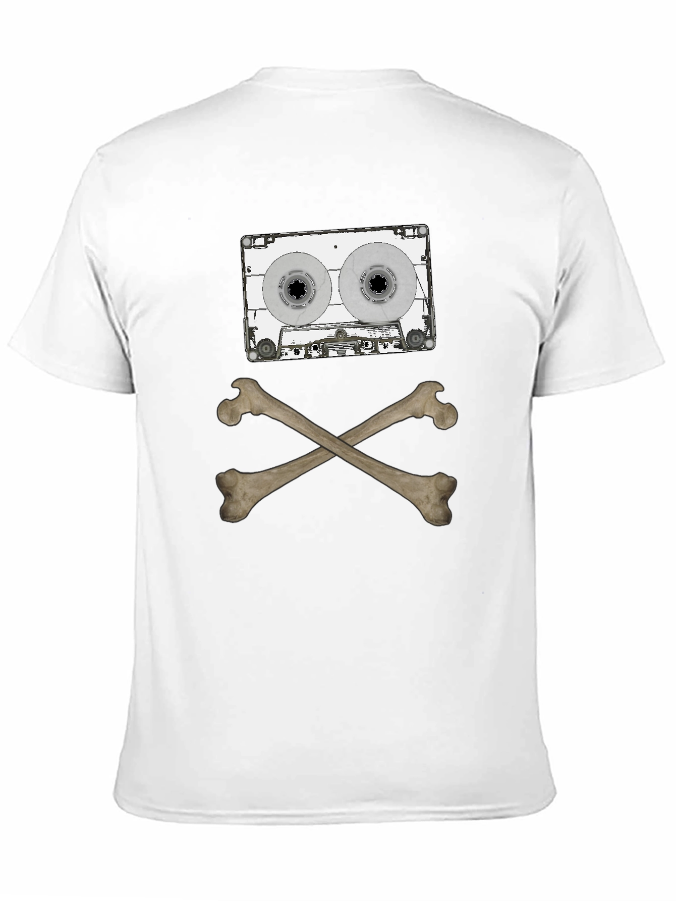 Cassette Bones T-Shirt - Rock & Roll Pirate Style