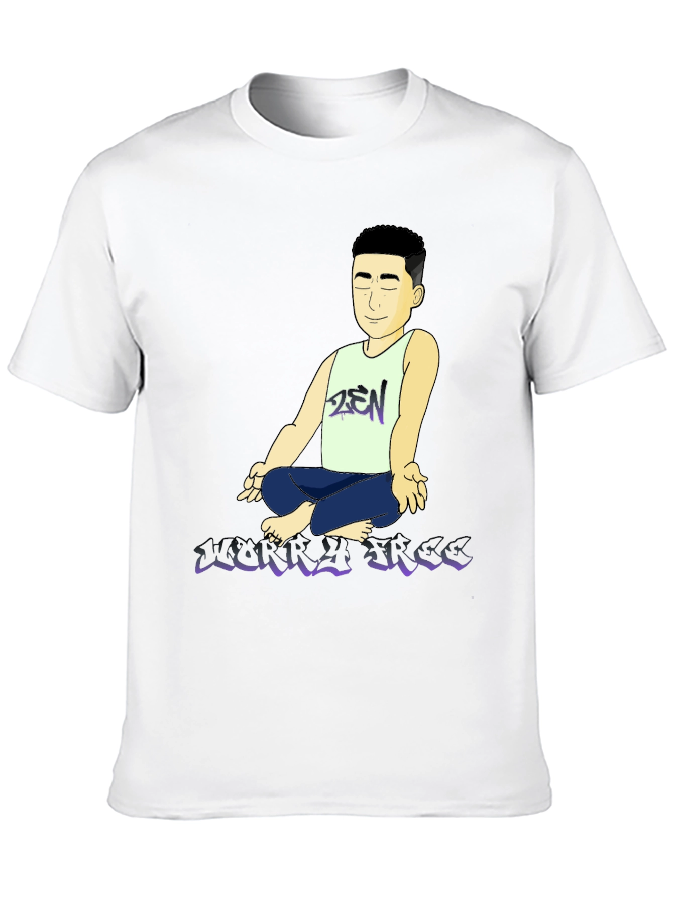 Zen Cartoon Graphic T-Shirt