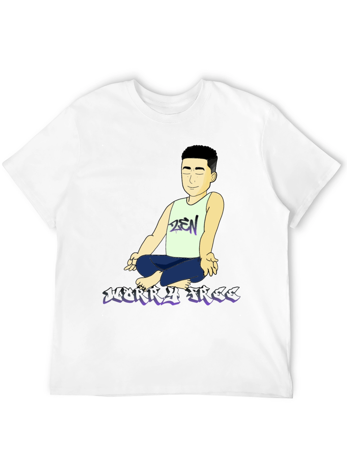 Zen Cartoon Graphic T-Shirt