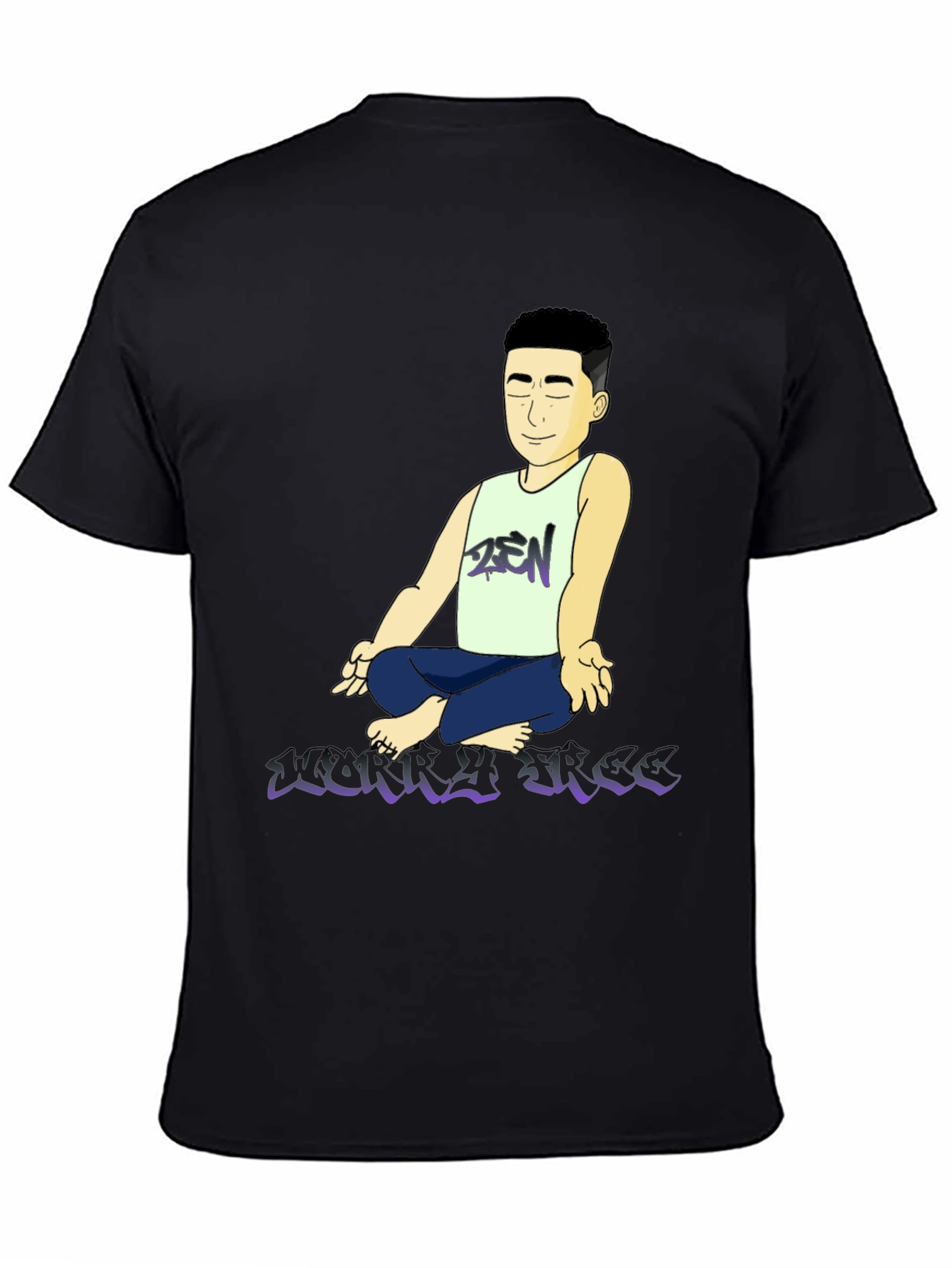 Zen Cartoon Graphic T-Shirt