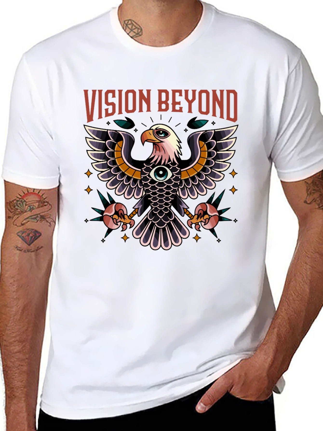 Vision Beyond Eagle Graphic Tee - Black