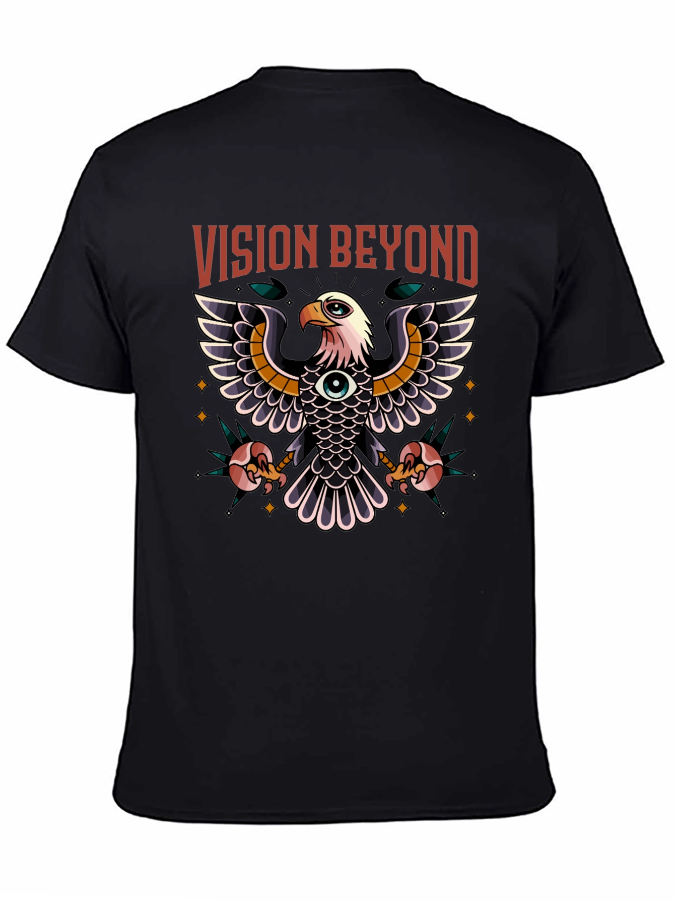 Vision Beyond Eagle Graphic Tee - Black