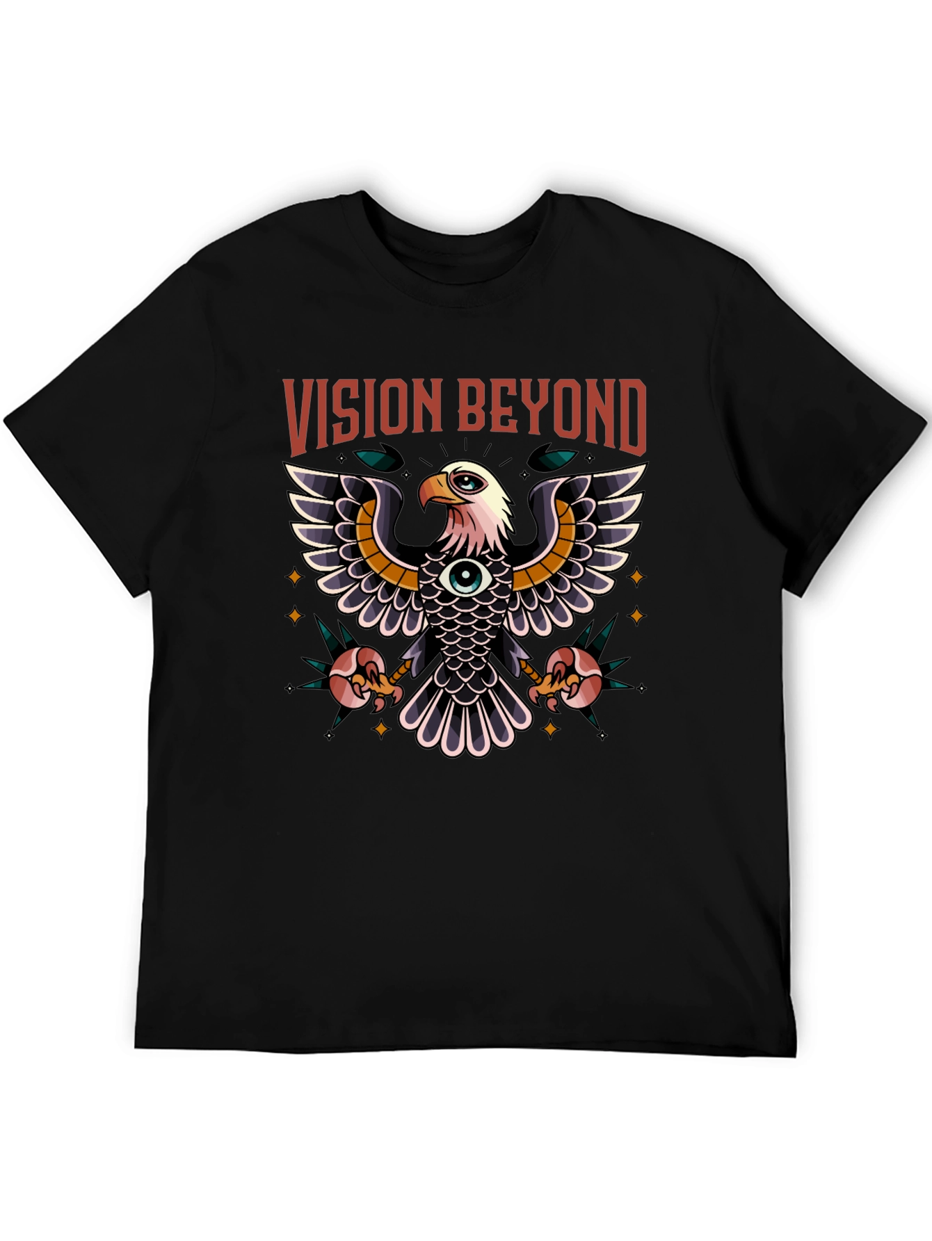 Vision Beyond Eagle Graphic Tee - Black