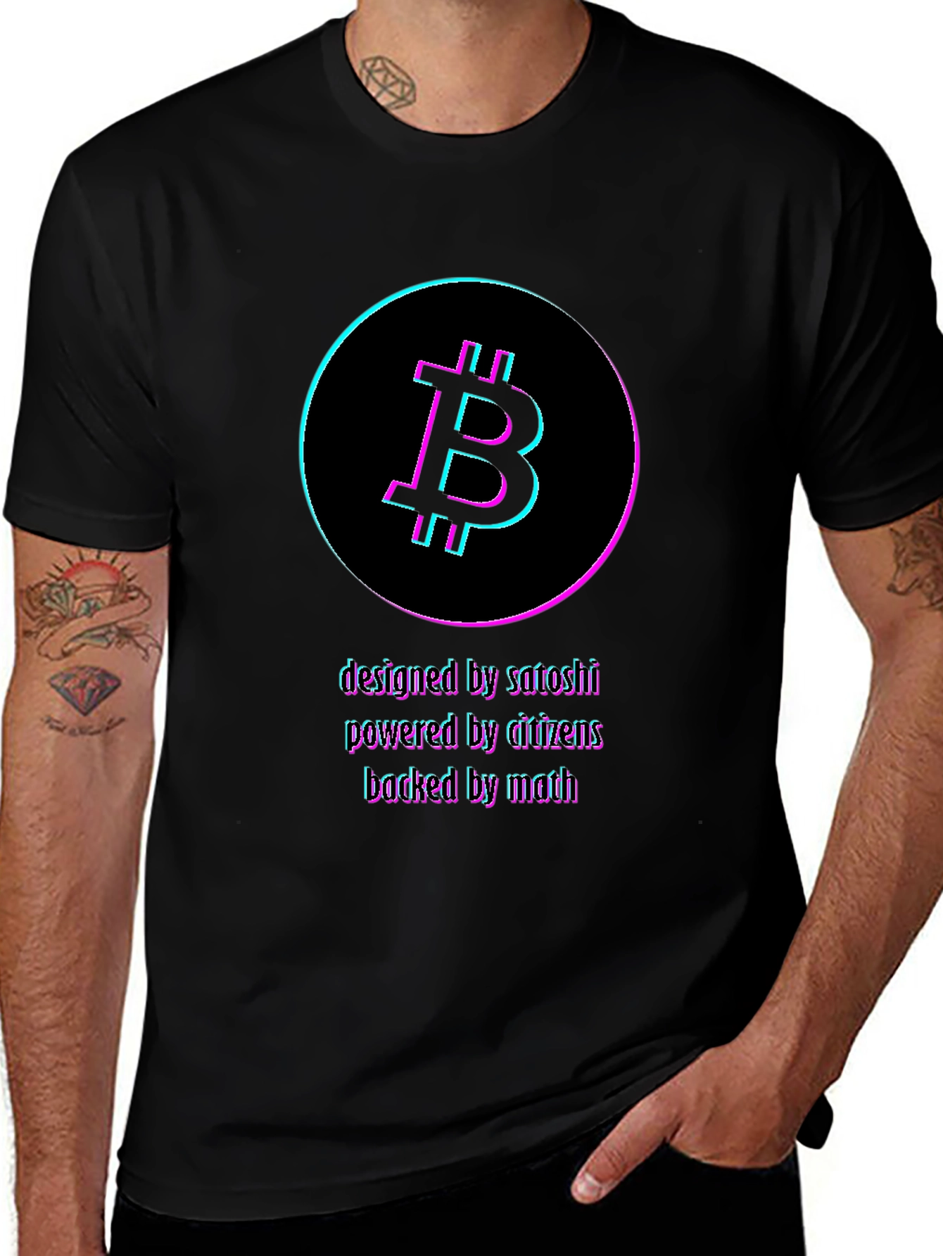 Bitcoin Crypto T-Shirt: Designed by Satoshi Powered by Citizens