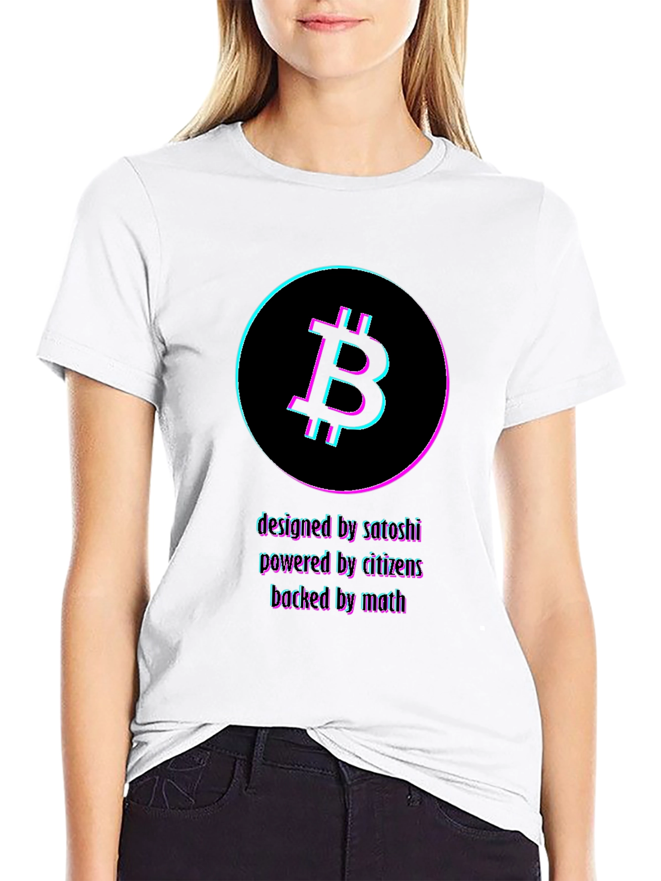Bitcoin Crypto T-Shirt: Designed by Satoshi Powered by Citizens