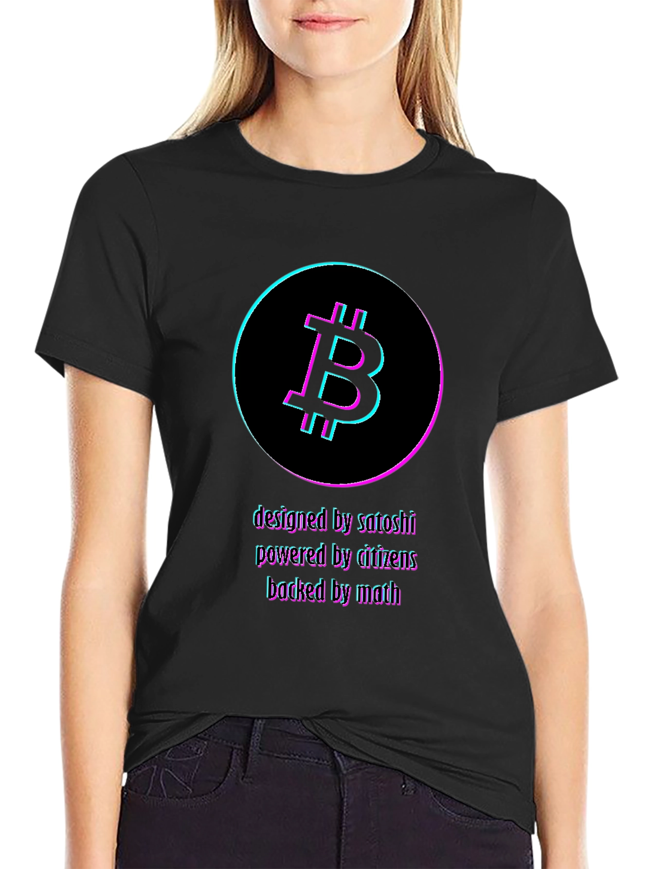 Bitcoin Crypto T-Shirt: Designed by Satoshi Powered by Citizens