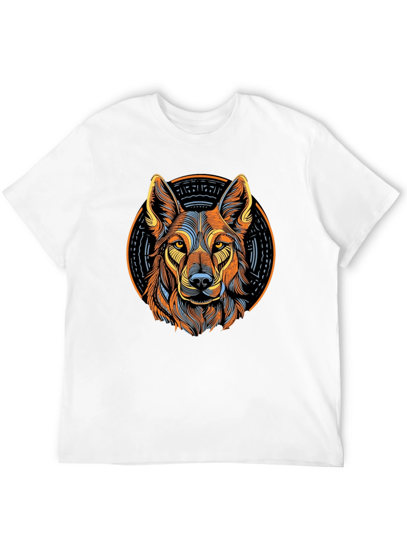 Bold Wolf Graphic Tee - Black Cotton Shirt