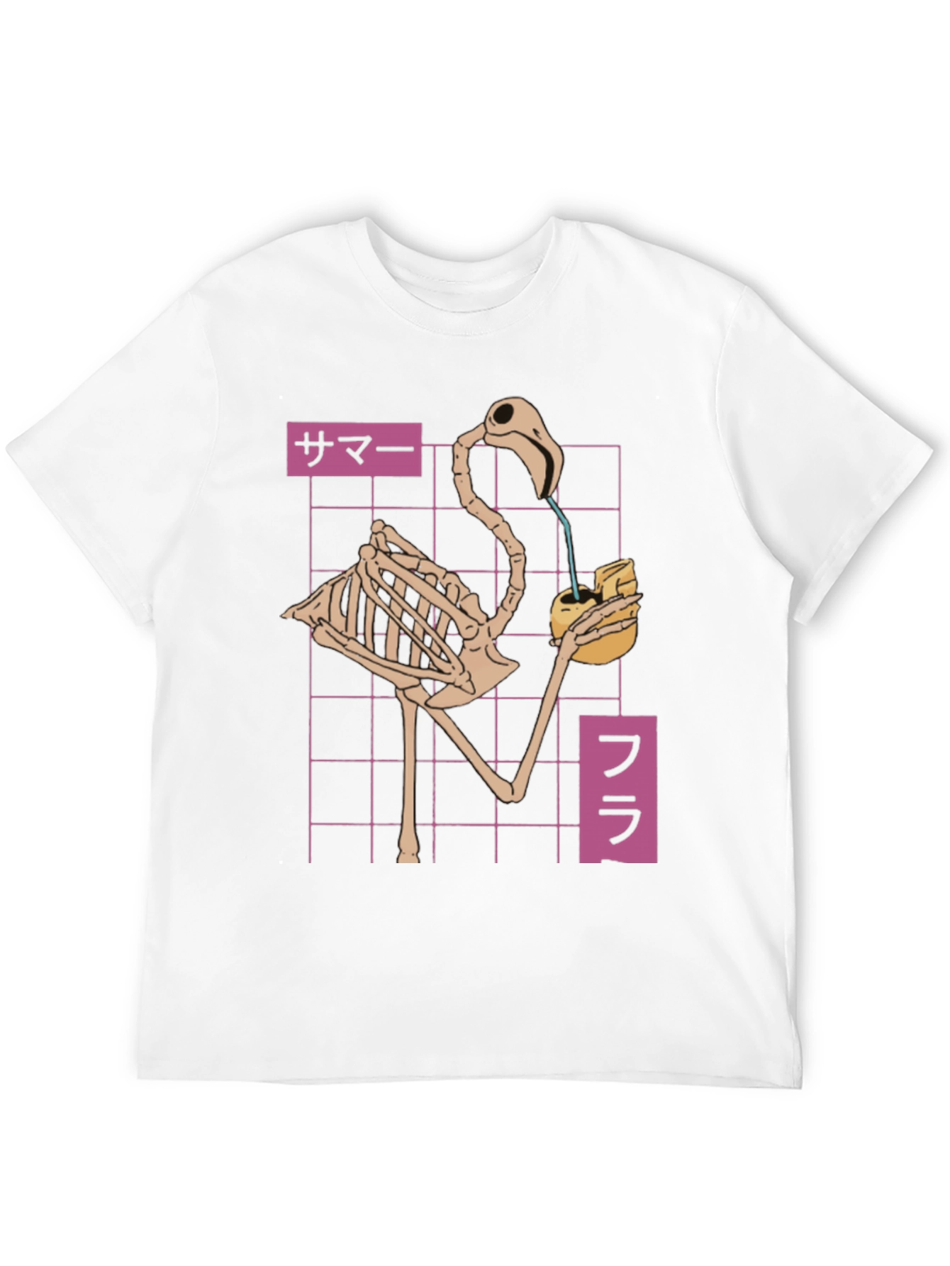 Flamingo Skeleton T-Shirt - Summer Vibes