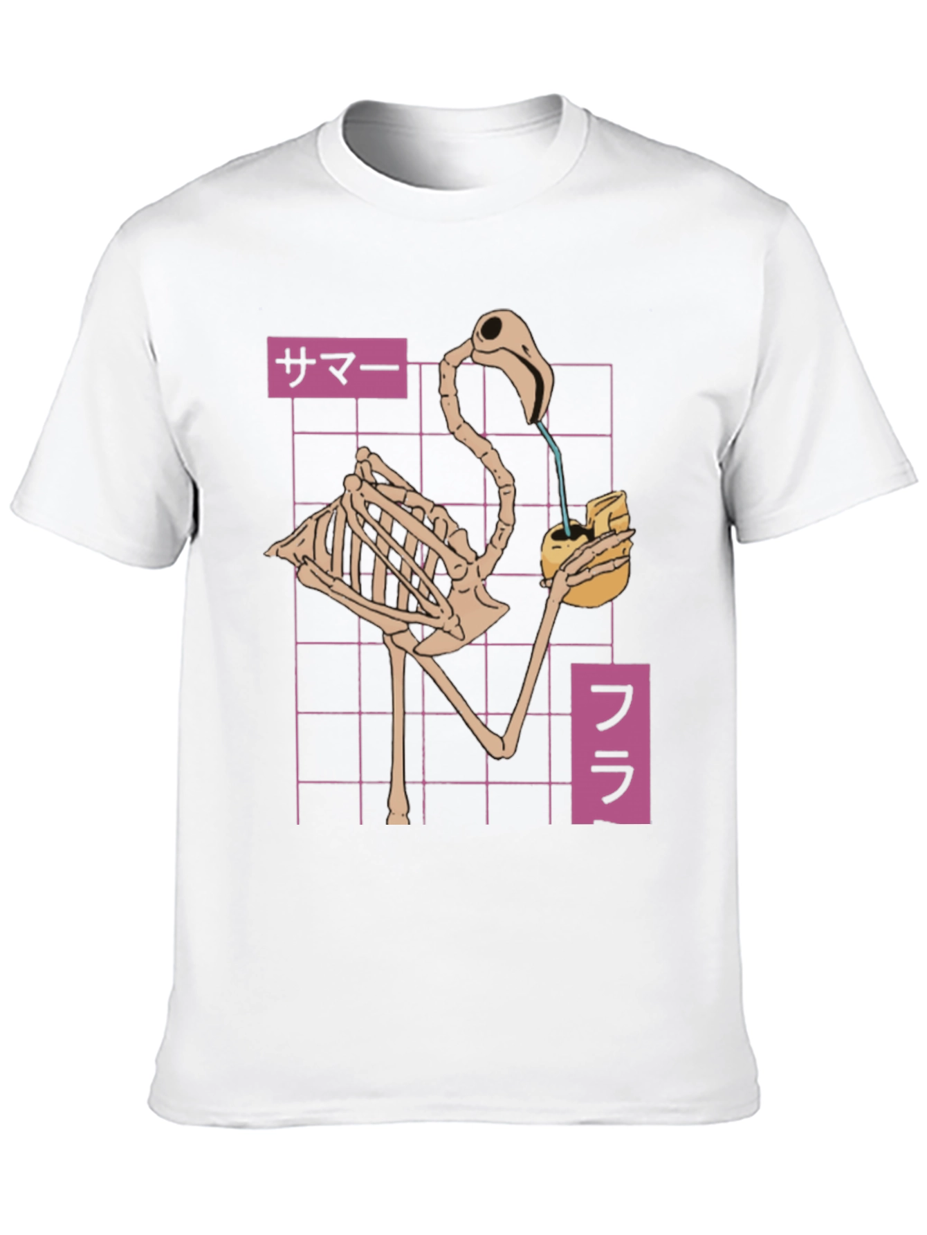Flamingo Skeleton T-Shirt - Summer Vibes