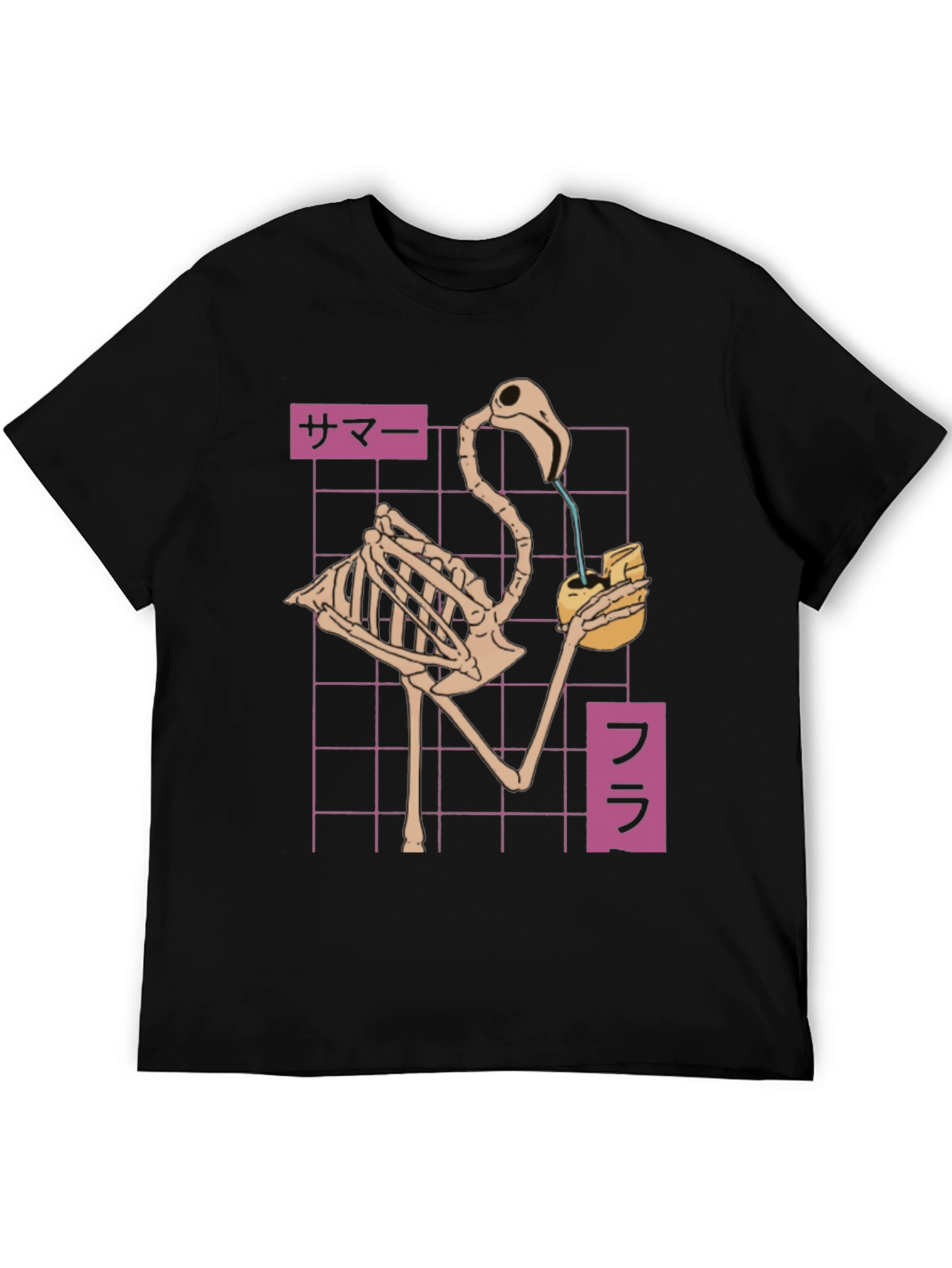 Flamingo Skeleton T-Shirt - Summer Vibes