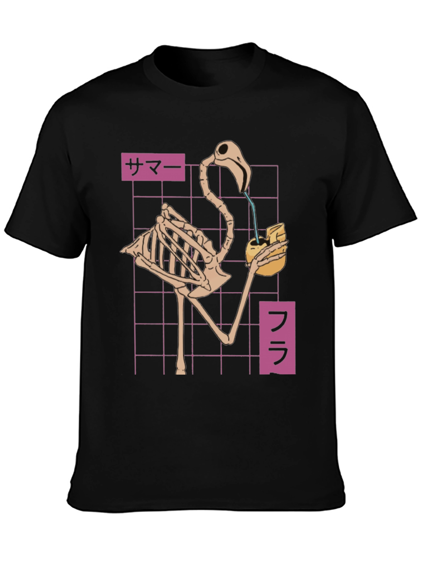 Flamingo Skeleton T-Shirt - Summer Vibes