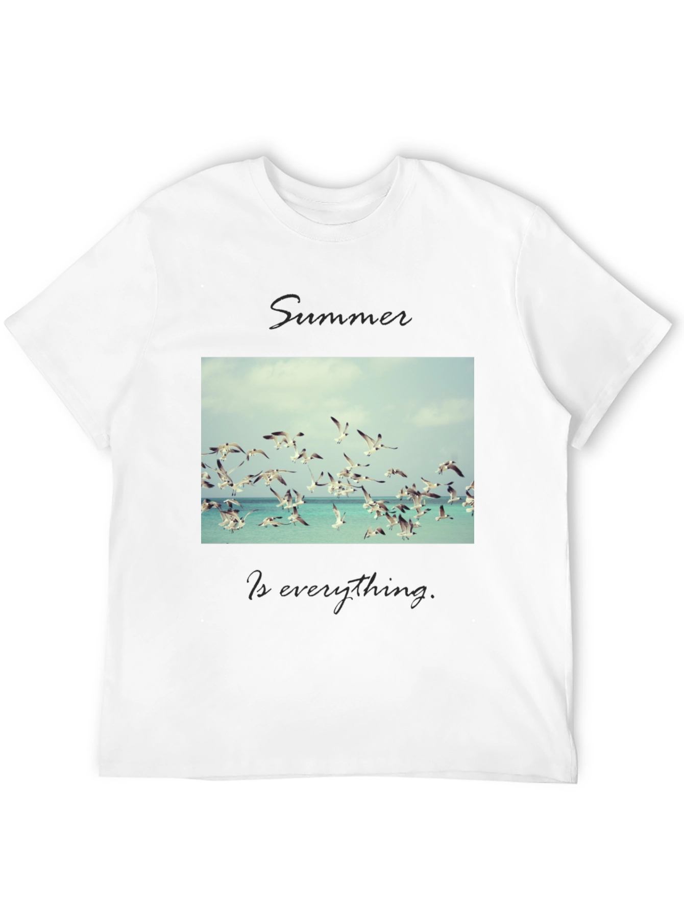 Summer Birds Graphic Tee - Mens Black T-Shirt