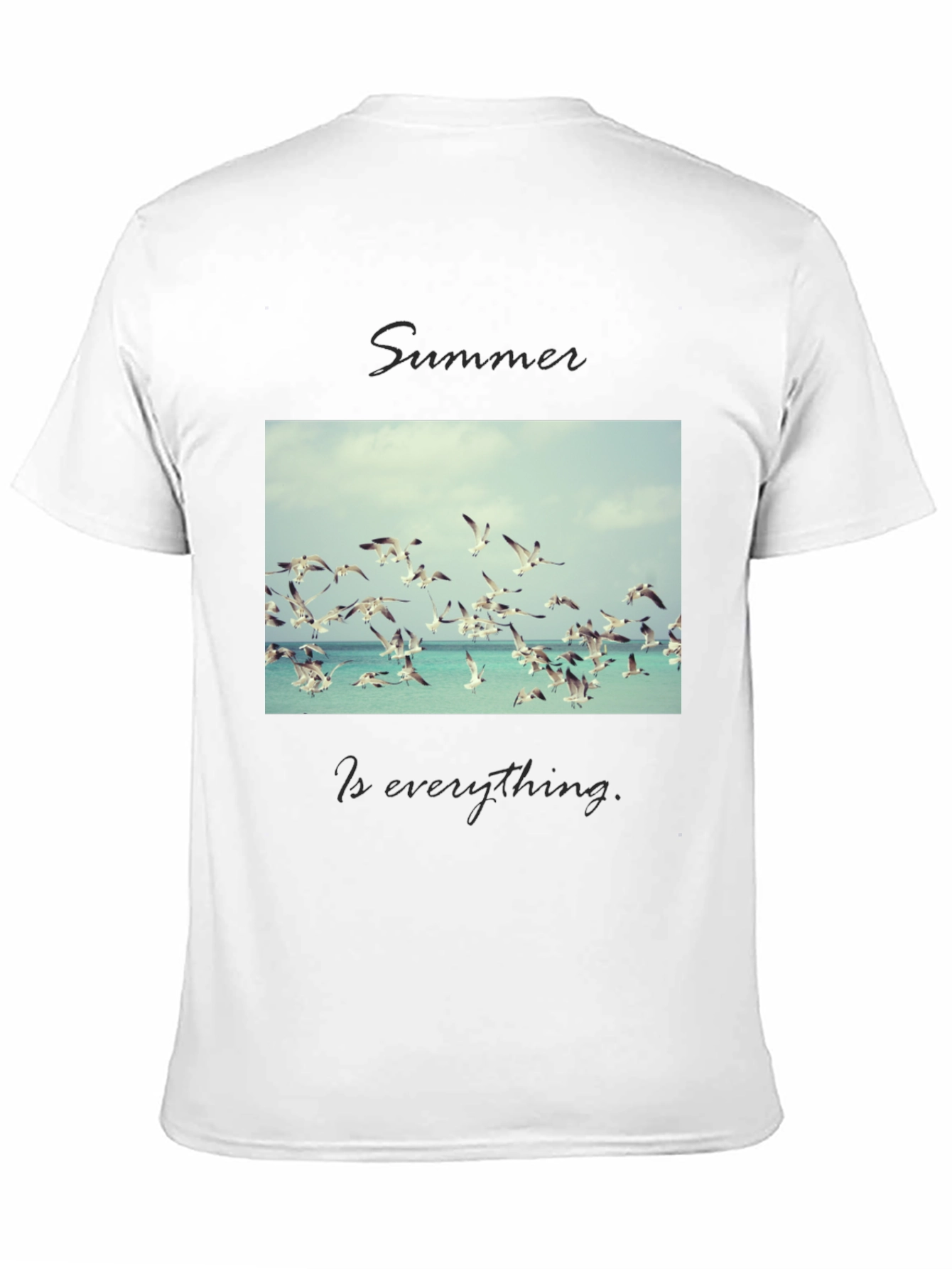 Summer Birds Graphic Tee - Mens Black T-Shirt