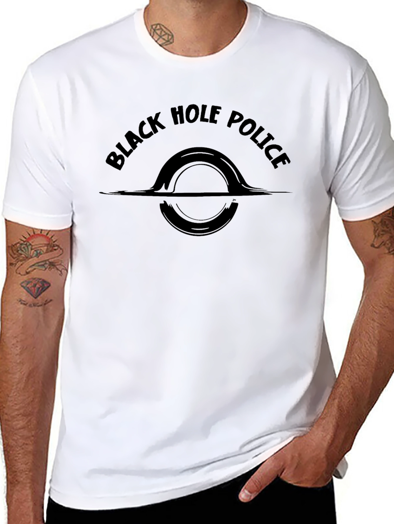 Black Hole Police Graphic Tee