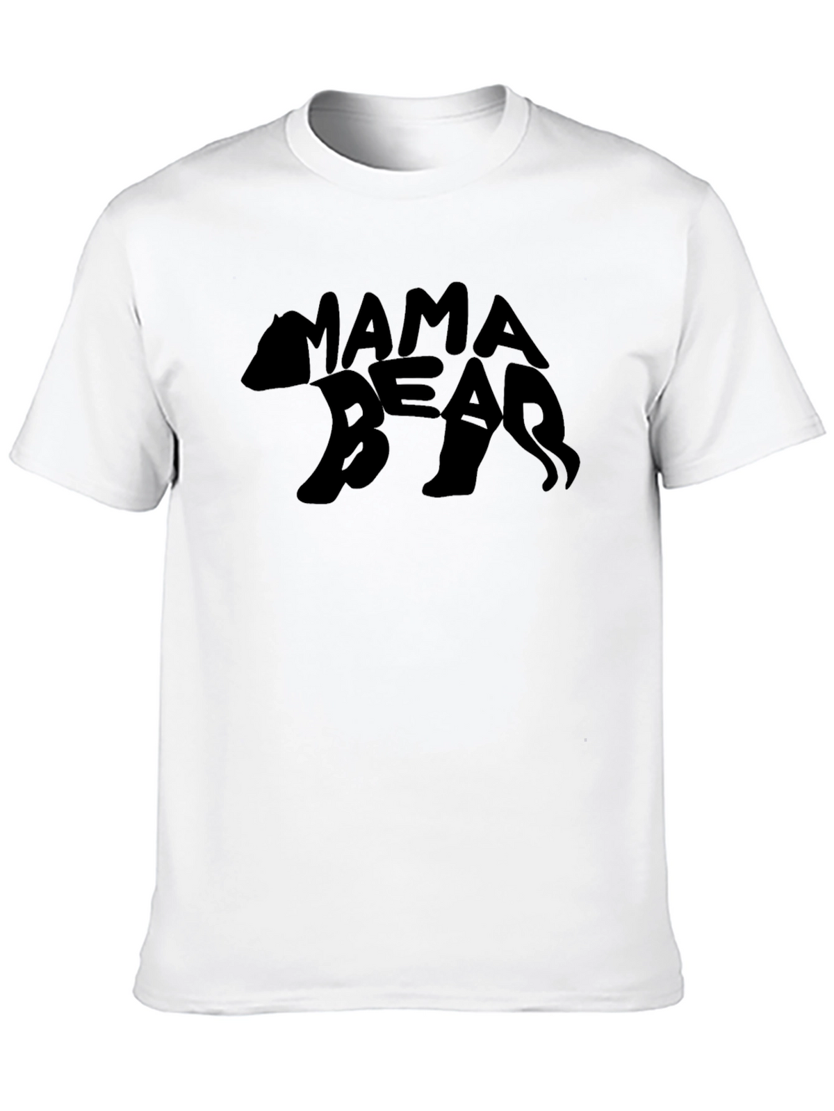 Mama Bear T-Shirt - Bear Silhouette Text Design