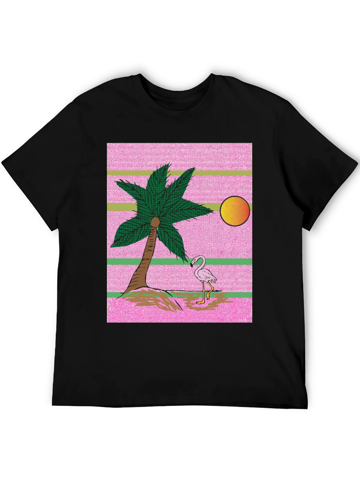 Retro Flamingo Palm Tree T-Shirt