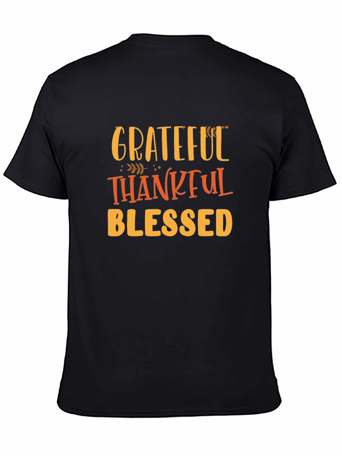 Grateful Thankful Blessed Black Tee