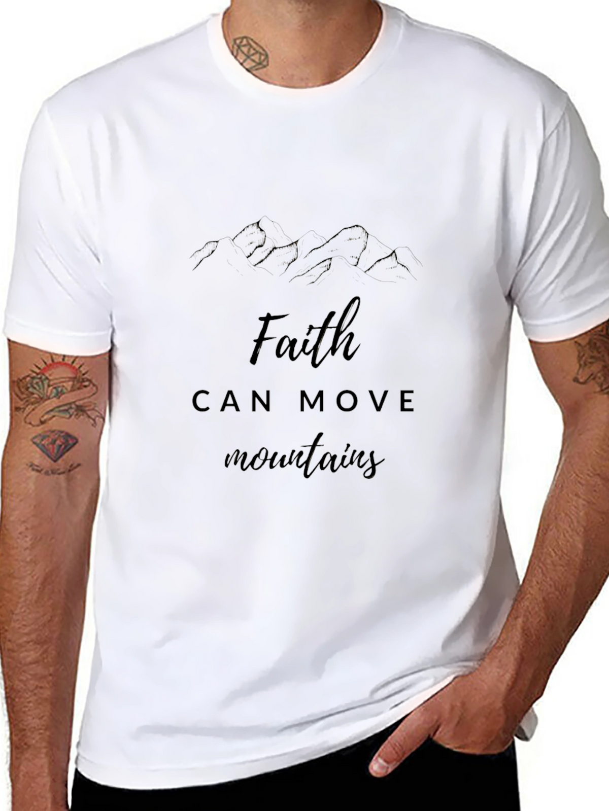 Faith Can Move Mountains Graphic T-Shirt