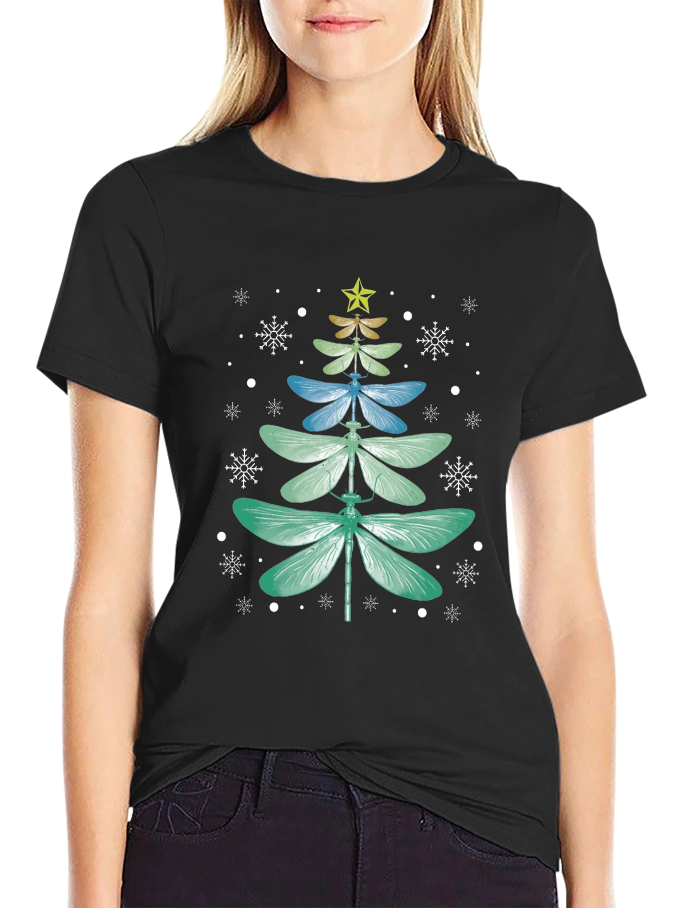 Dragonfly Christmas Tree T-Shirt