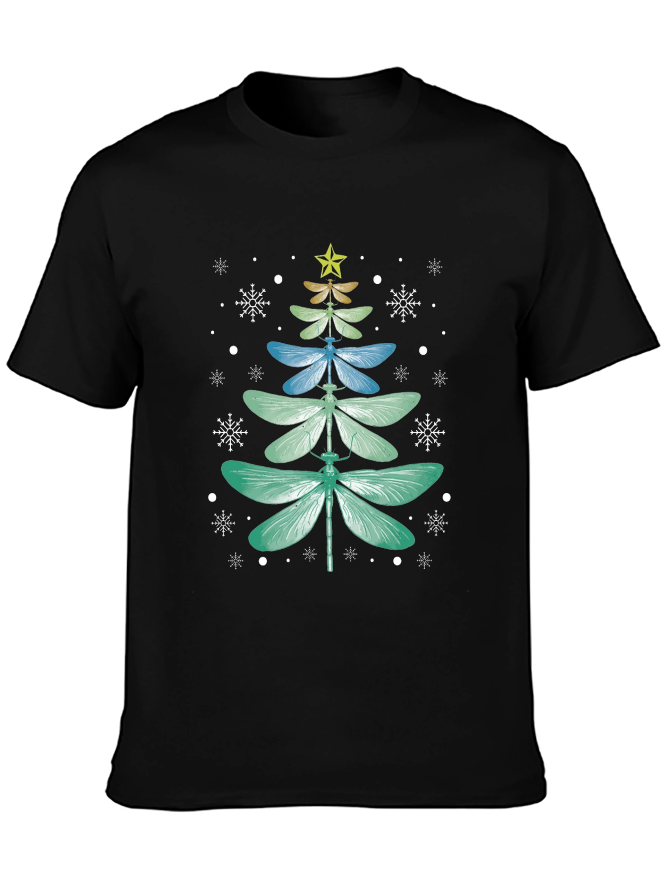 Dragonfly Christmas Tree T-Shirt