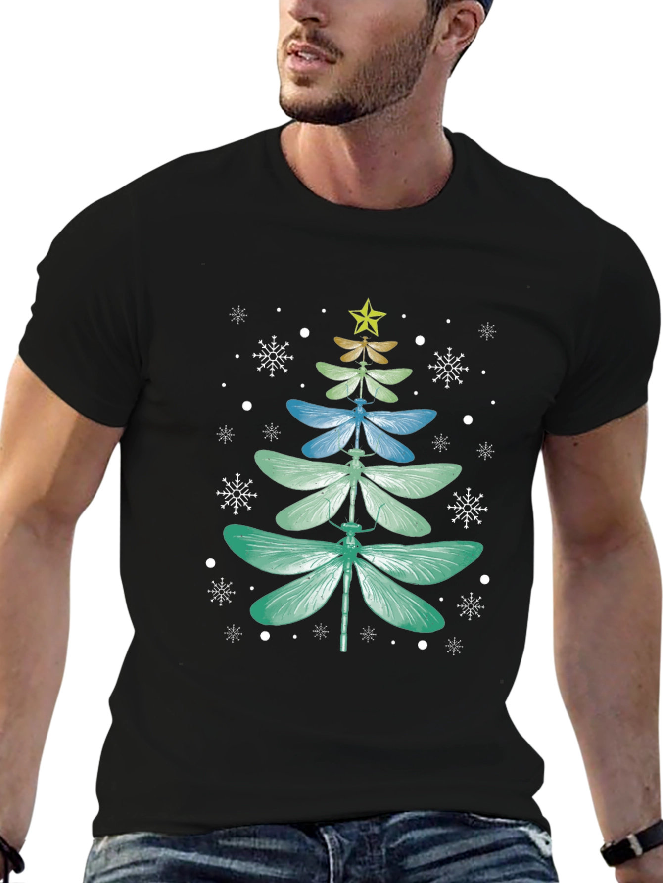 Dragonfly Christmas Tree T-Shirt