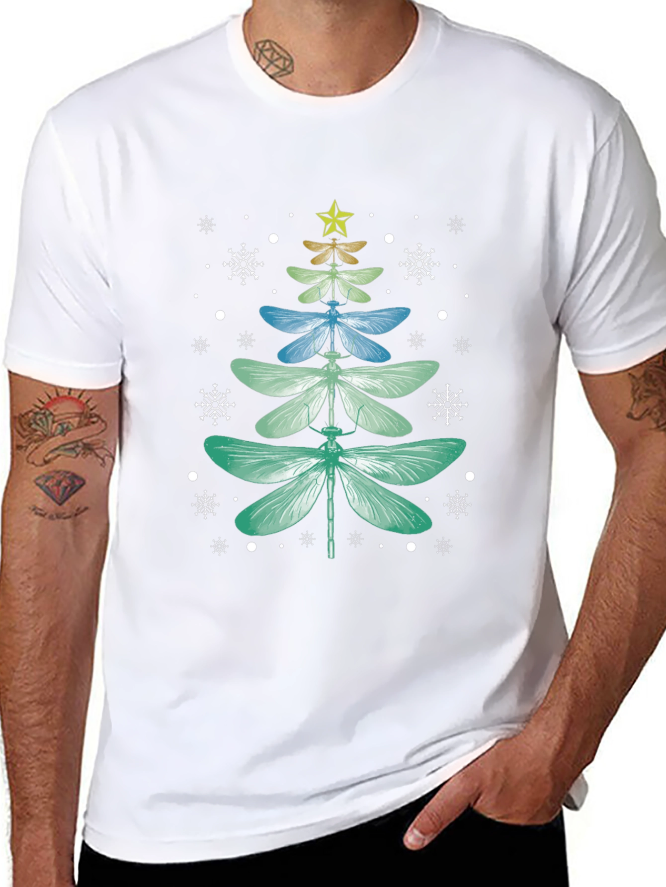 Dragonfly Christmas Tree T-Shirt