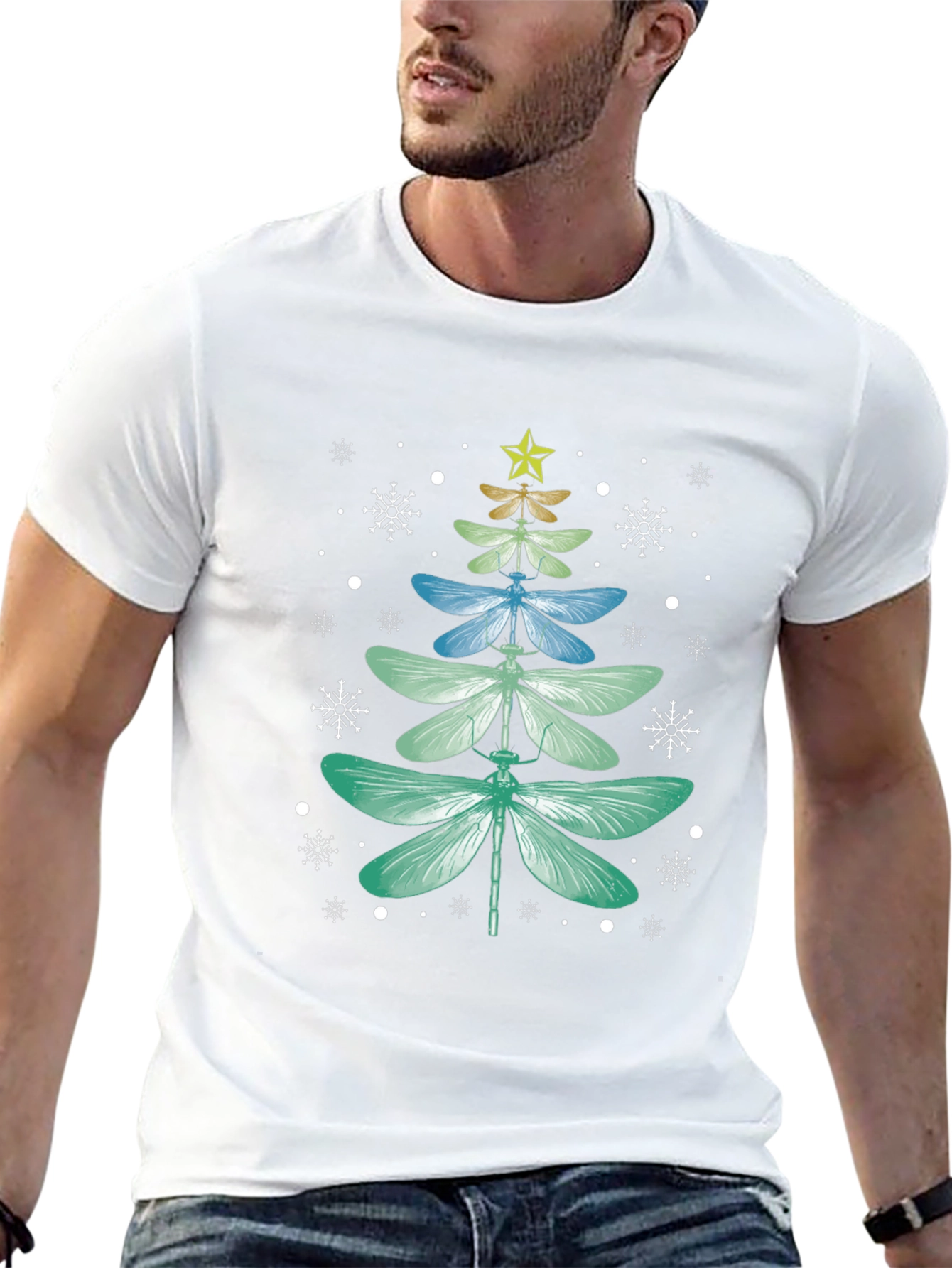 Dragonfly Christmas Tree T-Shirt