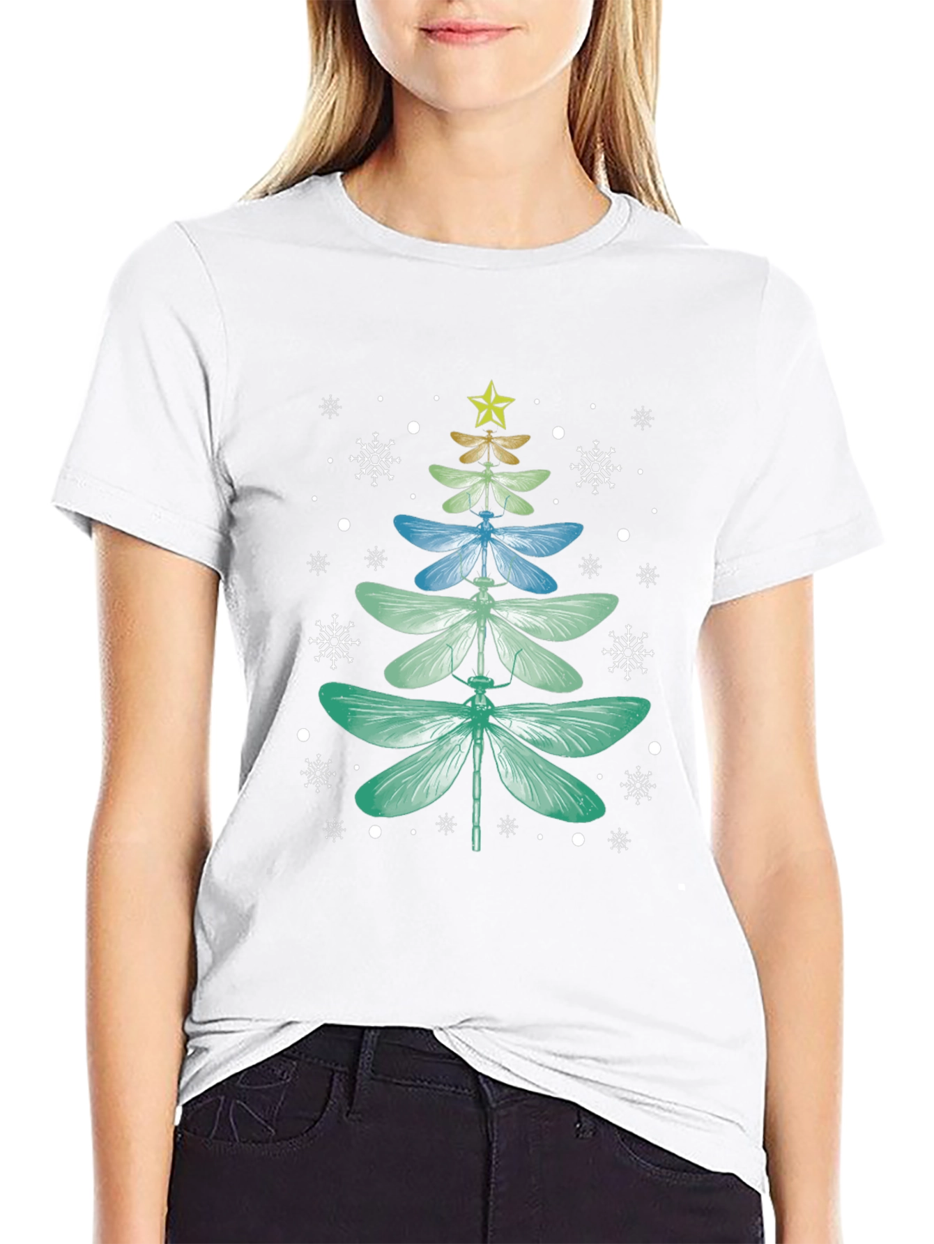 Dragonfly Christmas Tree T-Shirt