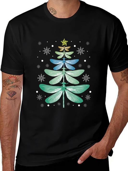 Dragonfly Christmas Tree T-Shirt