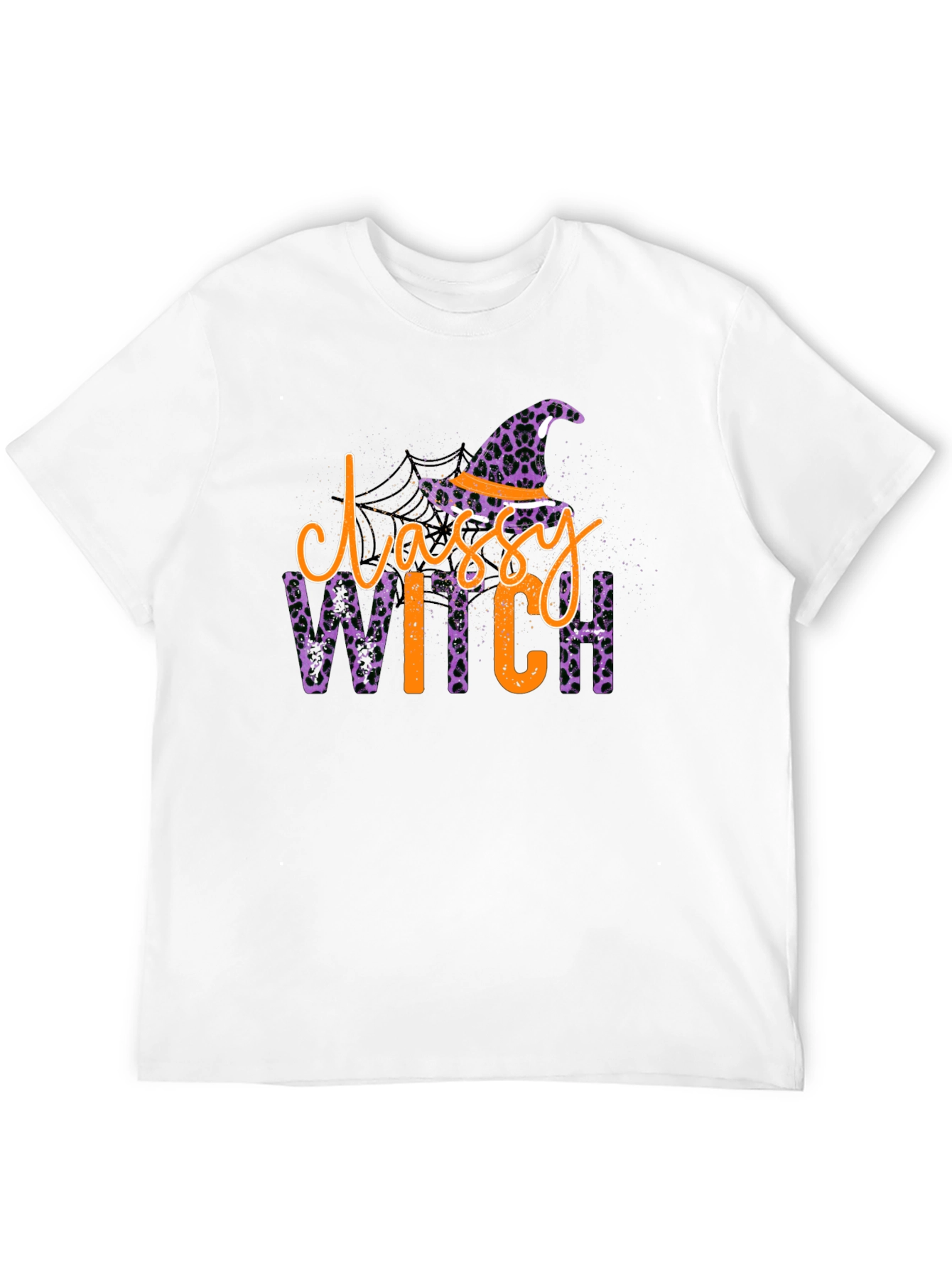 Classy Witch Leopard Print Halloween T-Shirt