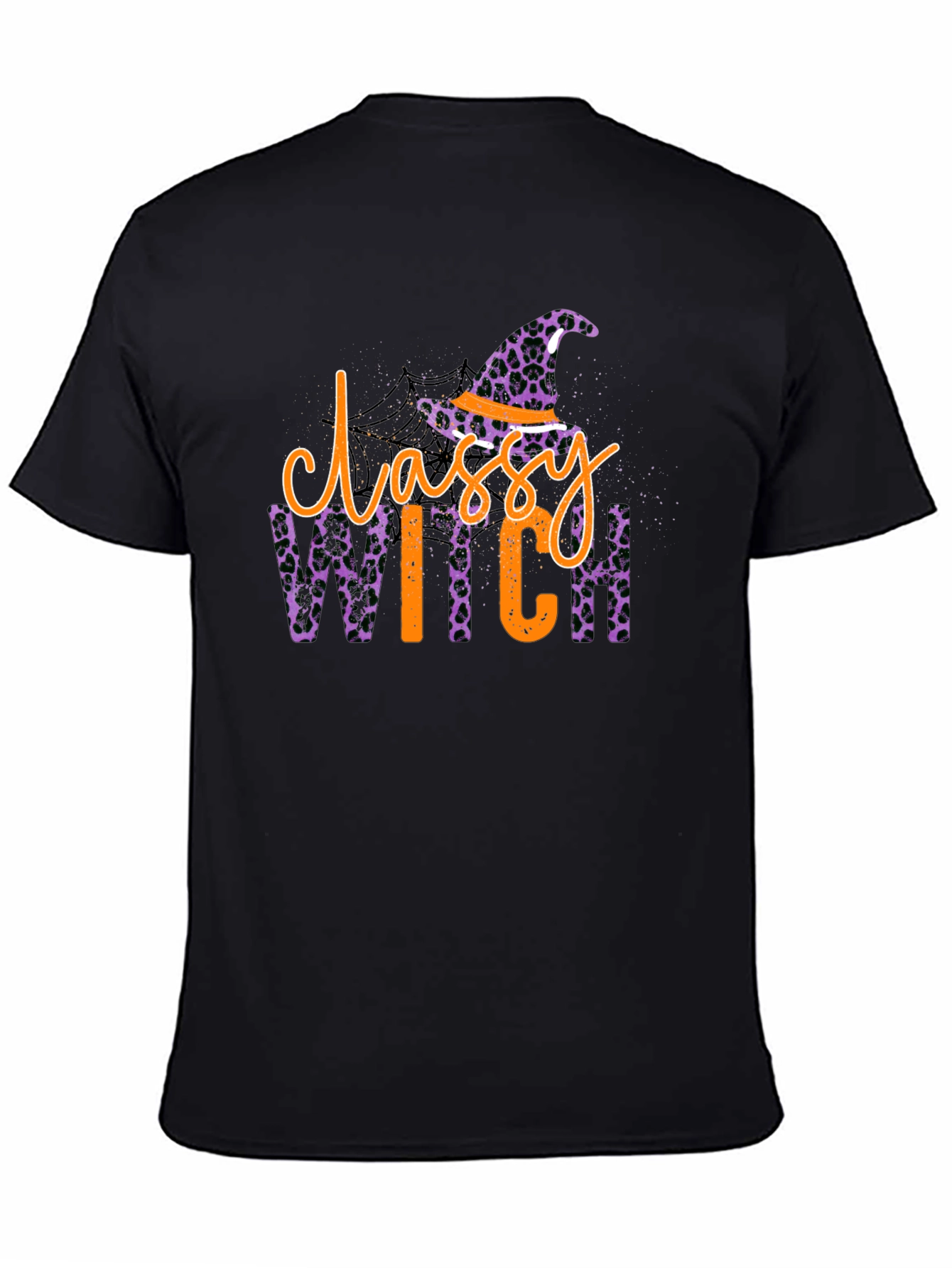 Classy Witch Leopard Print Halloween T-Shirt