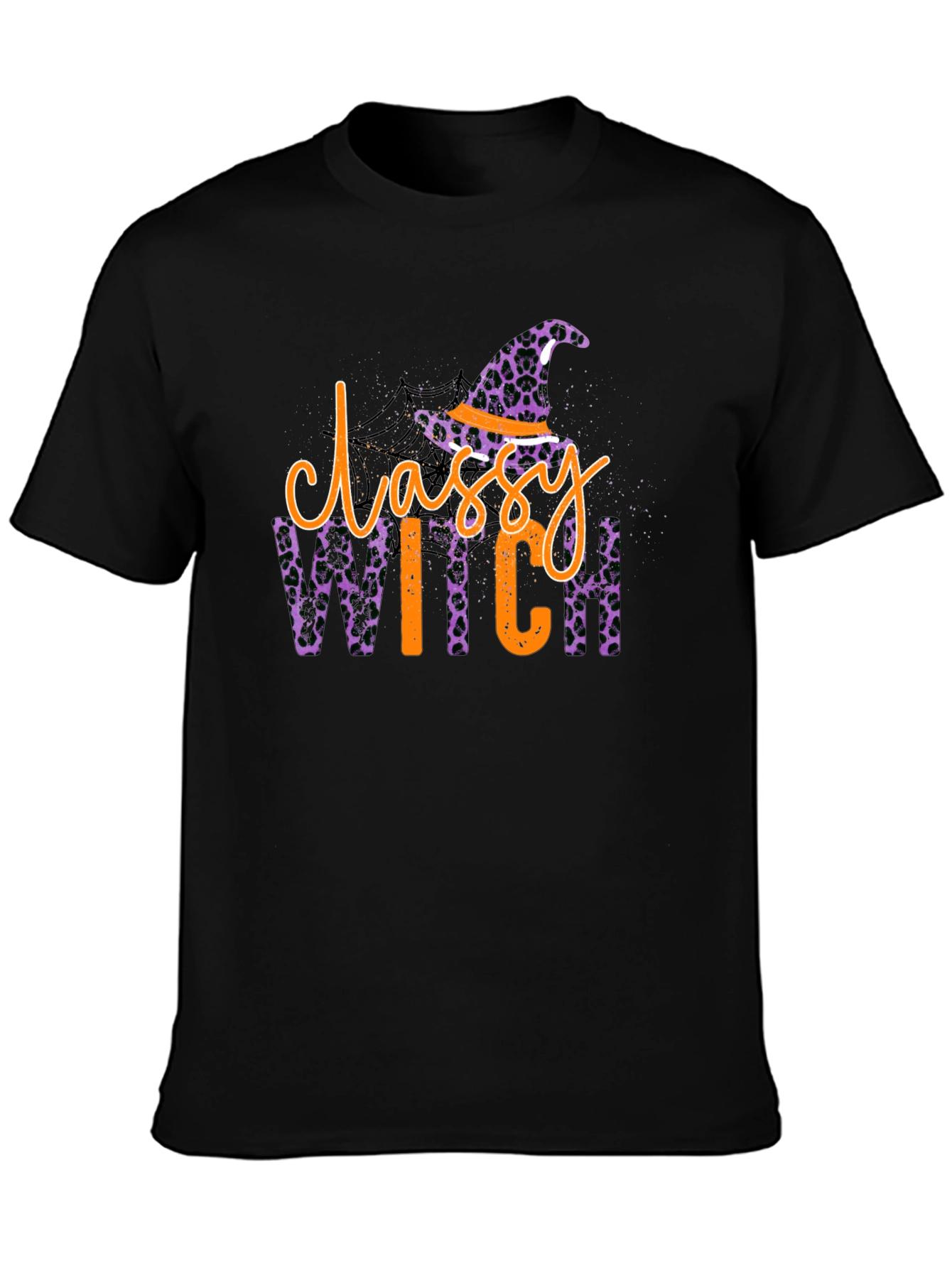 Classy Witch Leopard Print Halloween T-Shirt