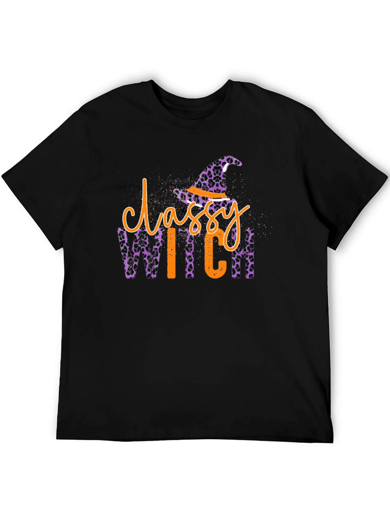 Classy Witch Leopard Print Halloween T-Shirt