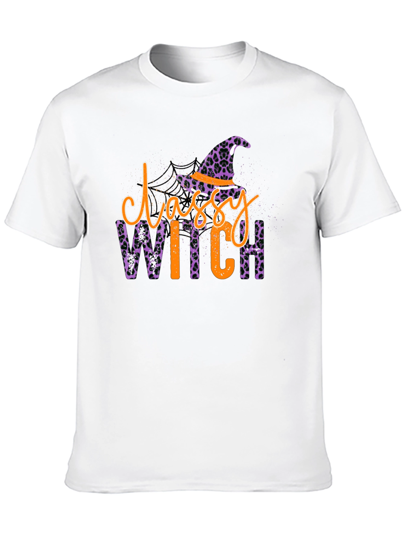 Classy Witch Leopard Print Halloween T-Shirt