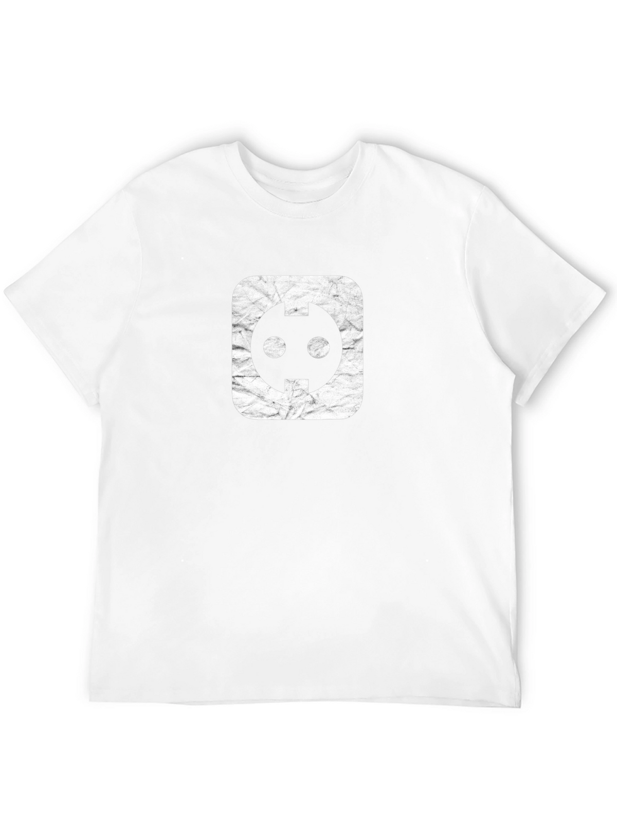 Graphic Tee - White Socket Print on Black