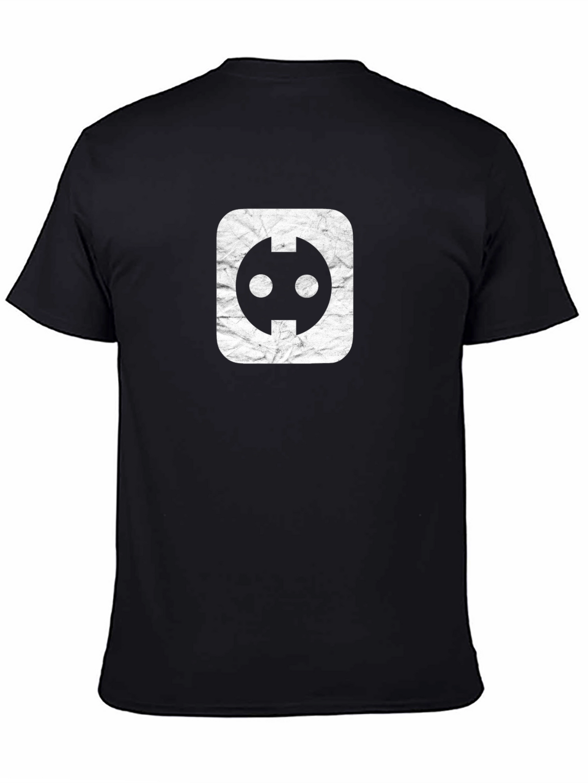 Graphic Tee - White Socket Print on Black