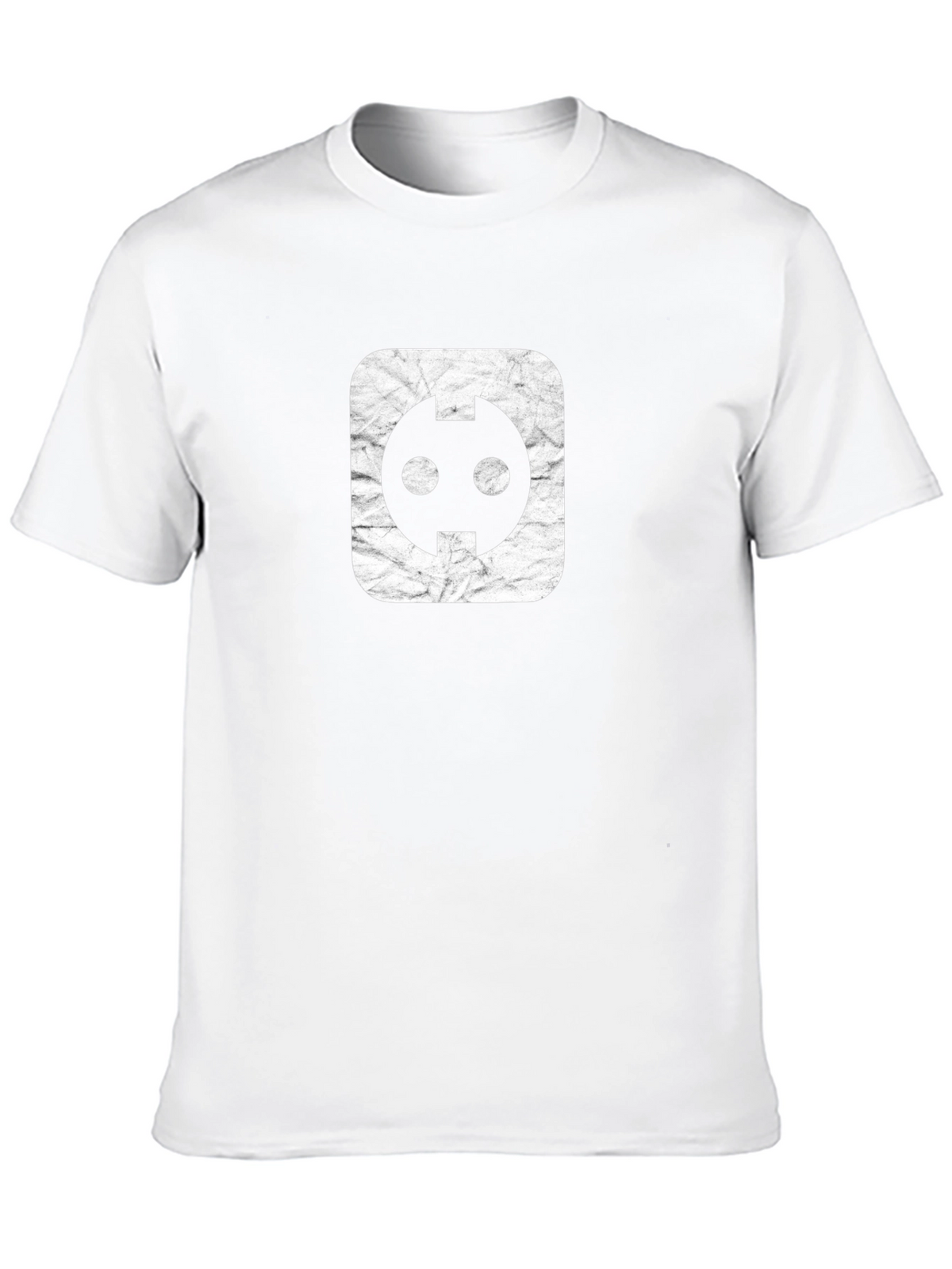 Graphic Tee - White Socket Print on Black