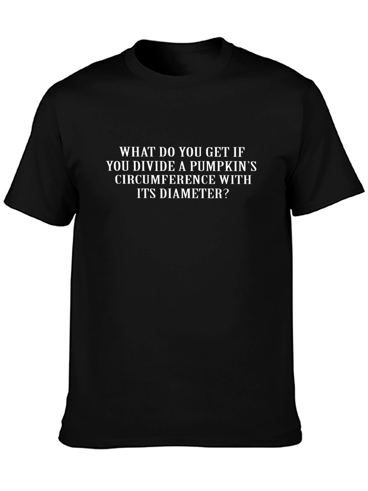 Pumpkin Pi Black T-Shirt - Funny Math Pun Tee