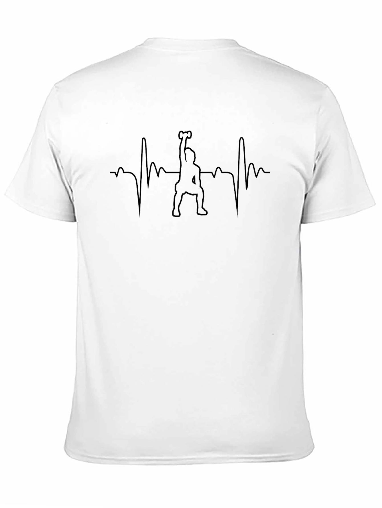 Weightlifting Heartbeat T-Shirt - Fitness Design