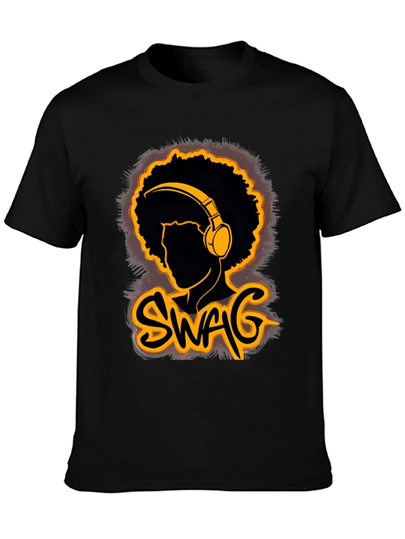 Swag Afro Headphone Graphic T-Shirt