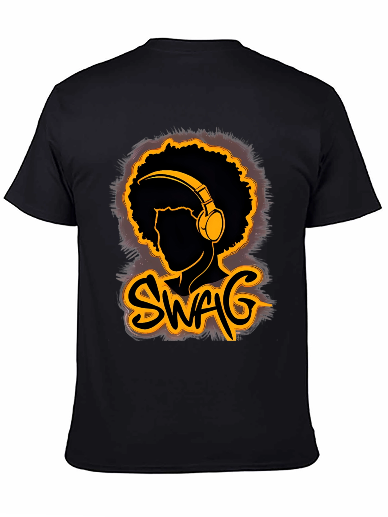Swag Afro Headphone Graphic T-Shirt