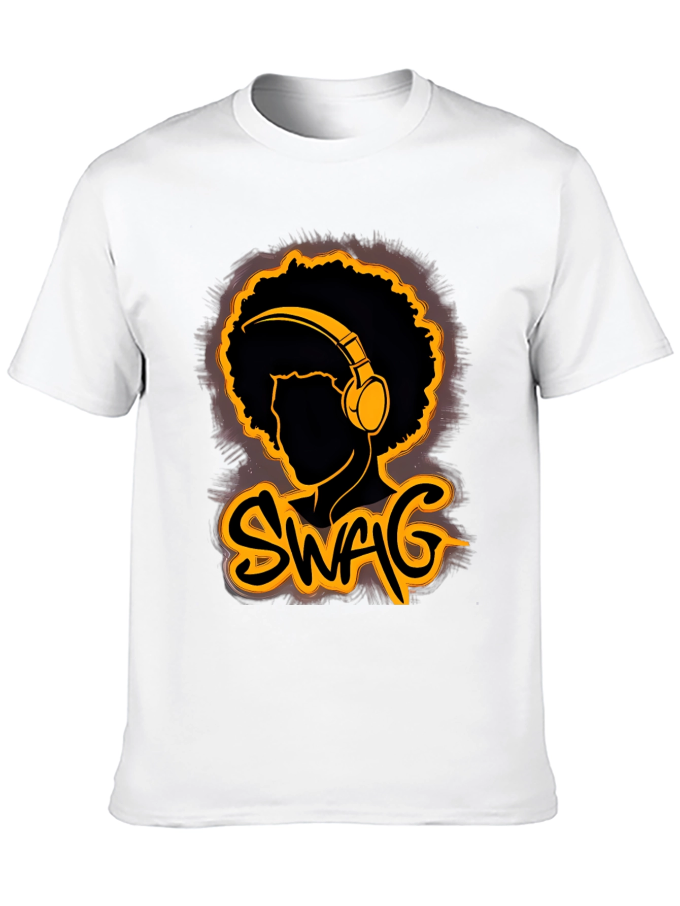 Swag Afro Headphone Graphic T-Shirt