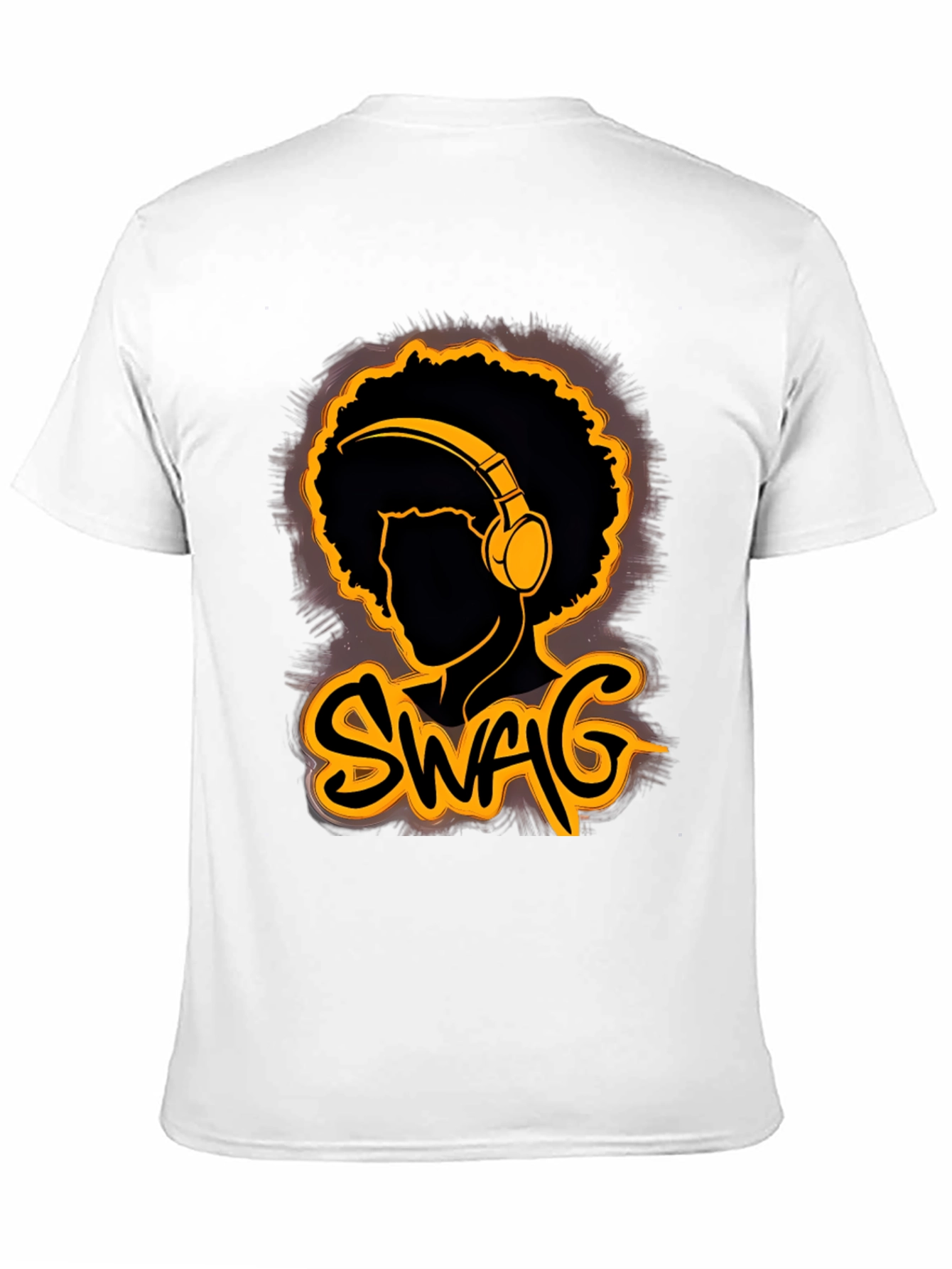 Swag Afro Headphone Graphic T-Shirt