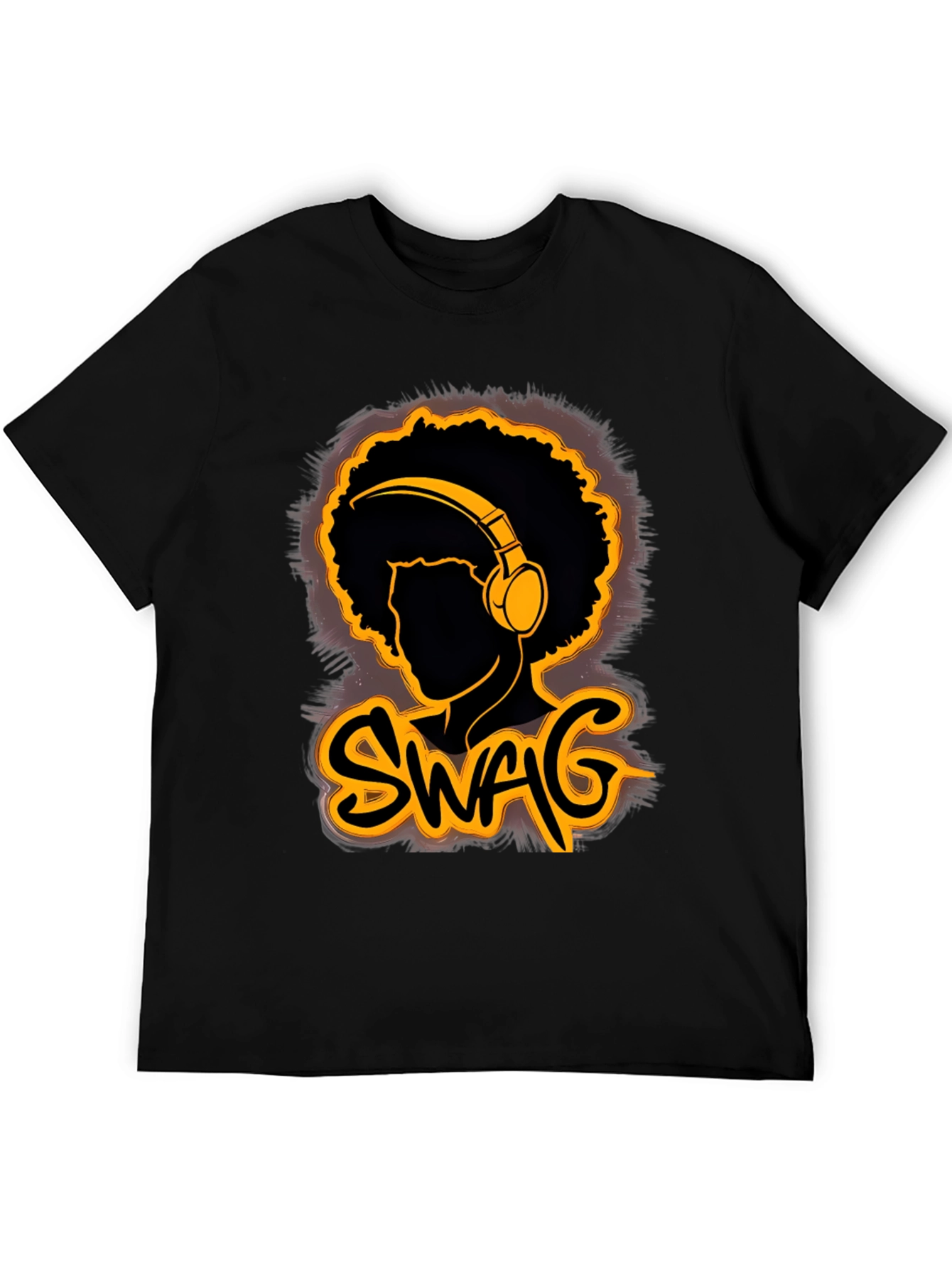 Swag Afro Headphone Graphic T-Shirt