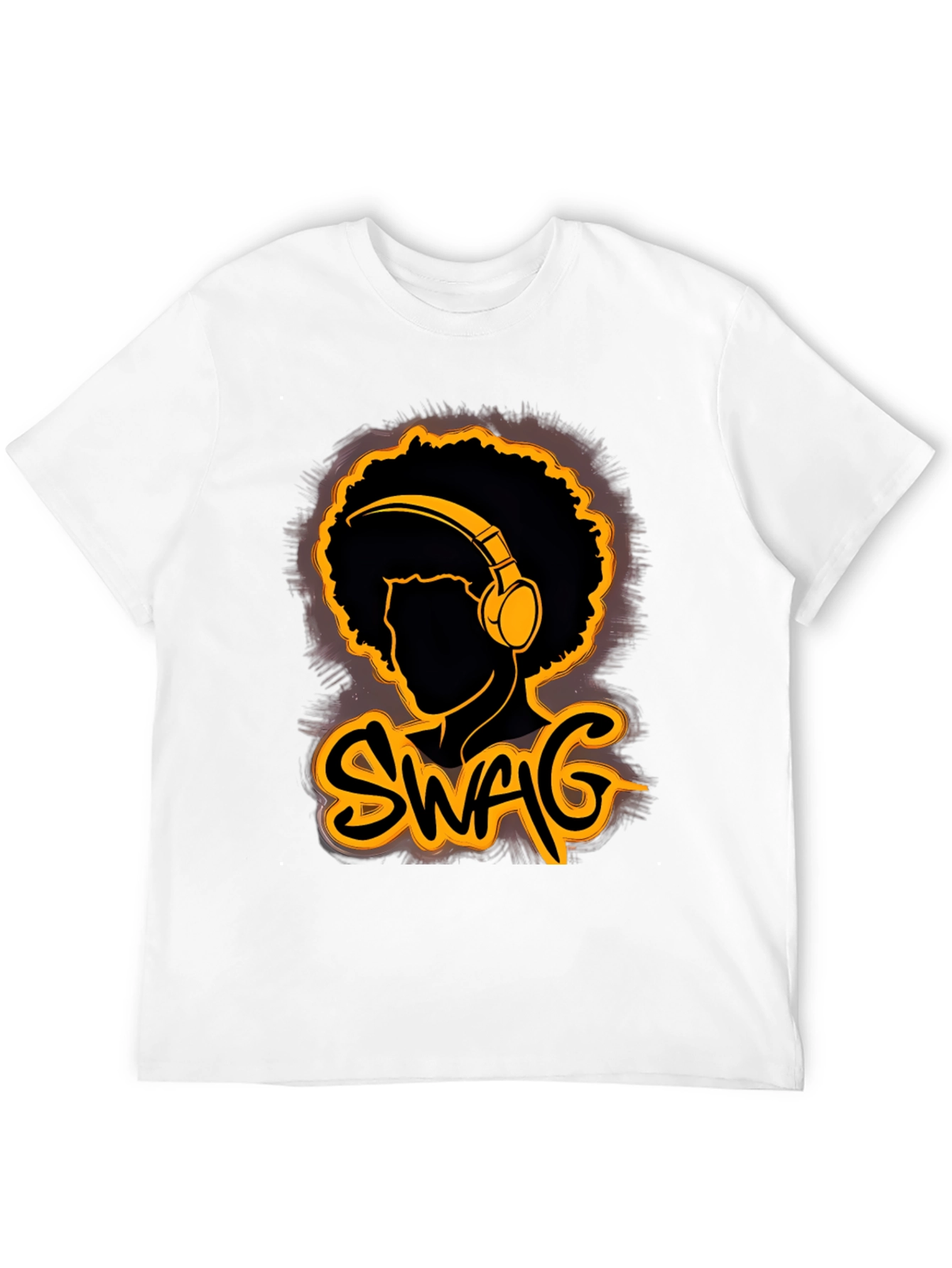 Swag Afro Headphone Graphic T-Shirt