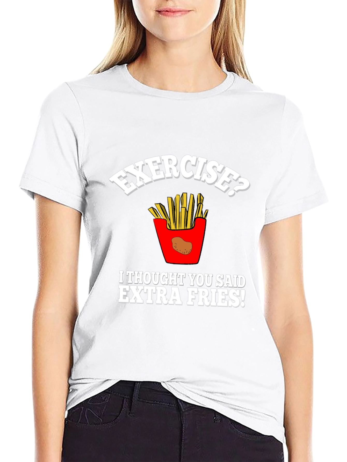 Exercise? Extra Fries! Graphic Tee